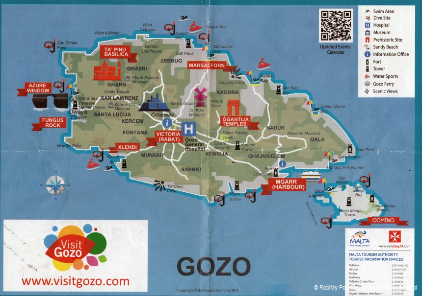 mapa Gozo
