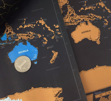 prezent dla podróżującej pary - mapa świata