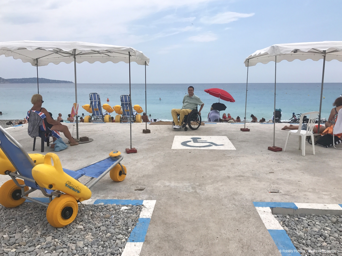 plaża dla niepełnosprawnych w Nicei