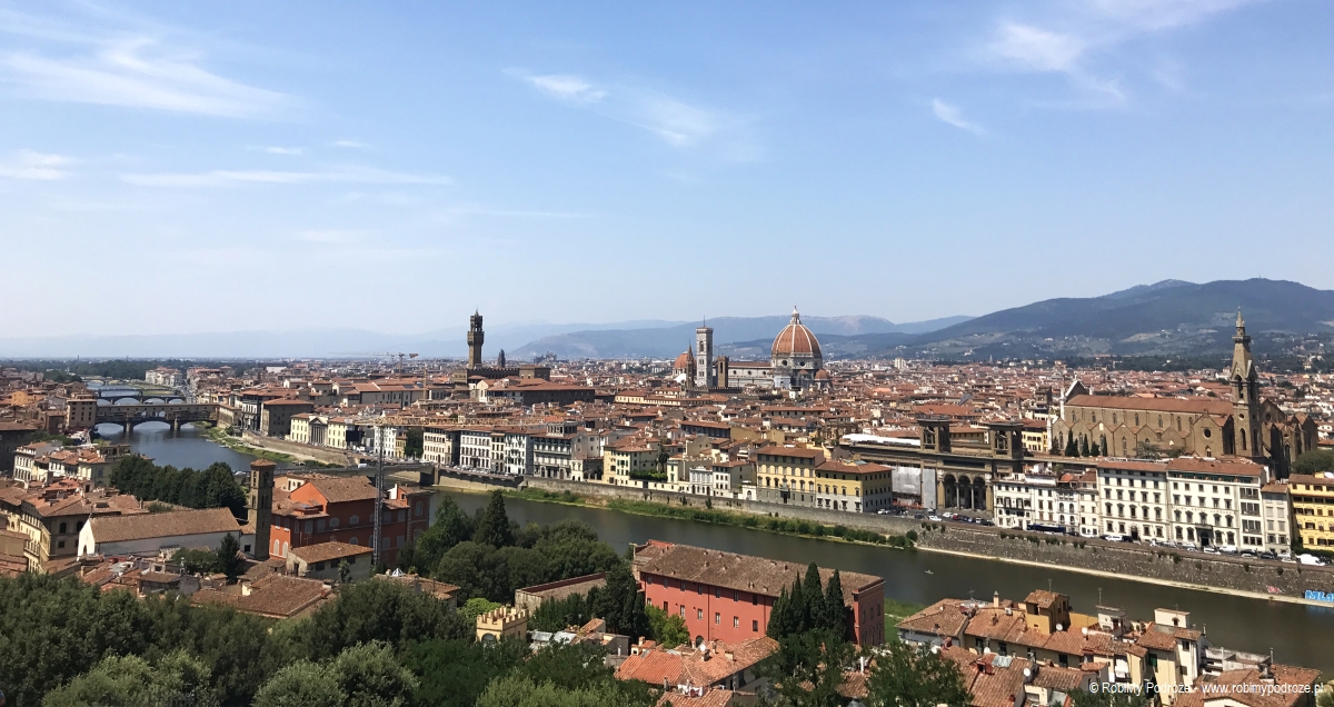 widok na Florencję ze wzgórza Michała Anioła