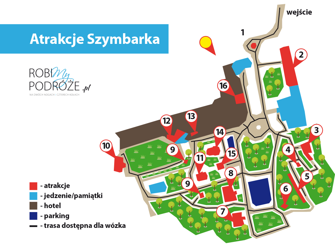 atrakcje Szymbarka mapa