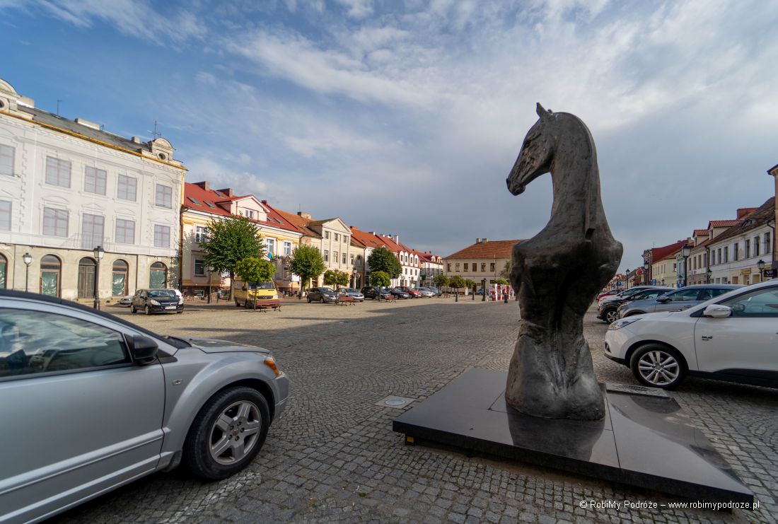 Plac Wolności i rzeźba konia