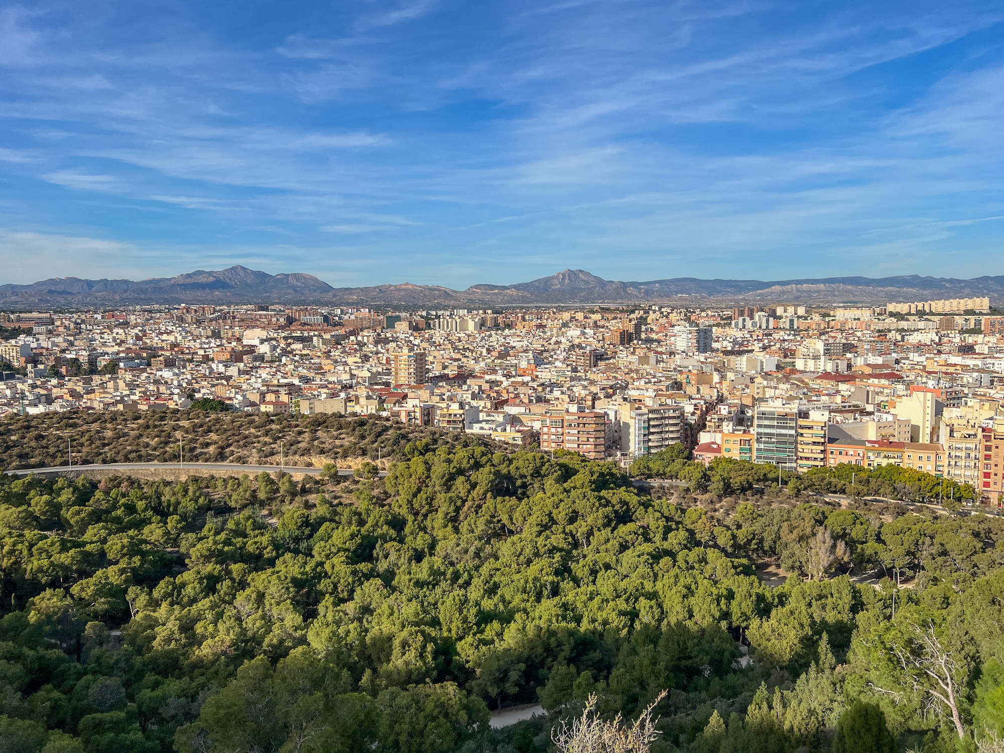 Alicante - widok na miasto ze wzgórza